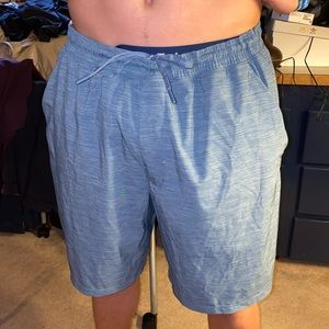 Light blue lululmeon athletic shorts